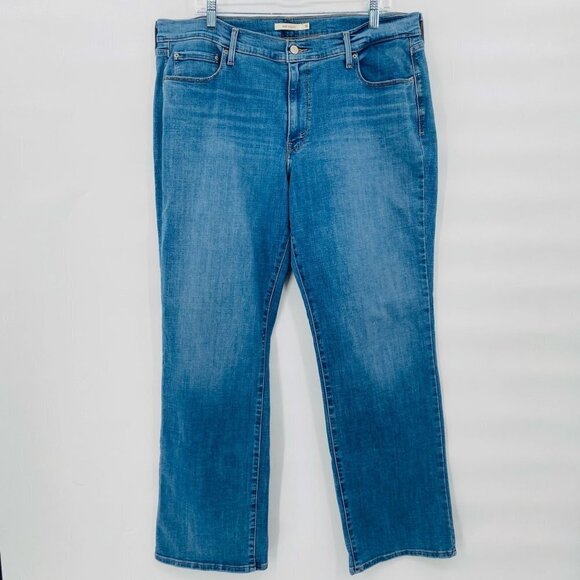 Levi's Womens 505 Straight Leg Jeans Light Wash 34 Stretchy - Picture 2 of 6